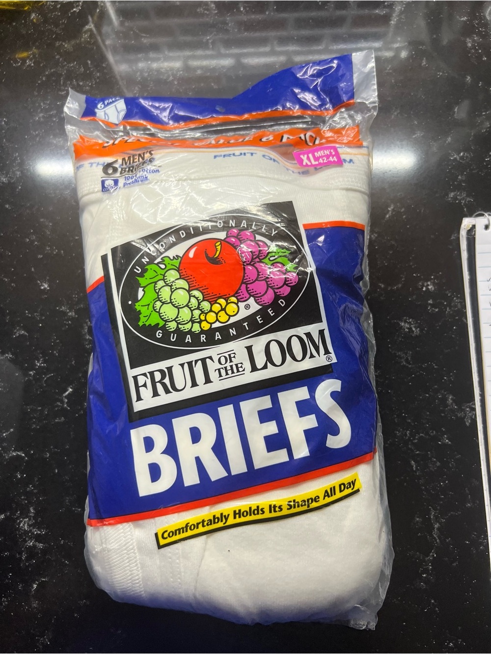 Vintage 1996 Fruit of the Loom White Men’s Briefs 6 Pack